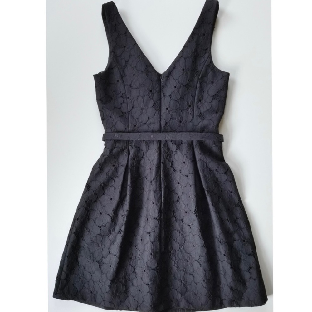 Trina Turk Kianna Fit Flare V Neck Lace Dress